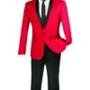 Mens Slim Fit Shawl Tuxedo In Red