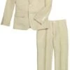 Tan Linen Suit - Boys Linen Suit - Toddler Linen Suit - Kids Linen Single Breasted Suit