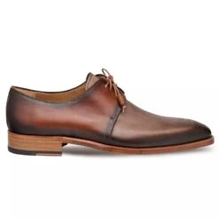 Mezlan Montes Taupe & Cognac Italian Calfskin Men’s Oxford -Alberto Nardoni Shop Taupe Cognac5