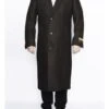 Mens Overcoat -Mens Long Wool Topcoats- Topcoat For Men-Men's Dress Coat Full Length Wool Dress Top Coat / Overcoat In Brown Winter Men's Topcoat Sale