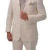 Off Whie Big And Tall Linen Suit
