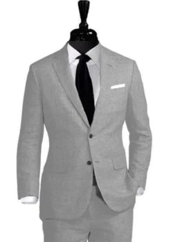 Mens Big And Tall Linen Suit - Gray Suit