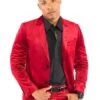 Men's Red Velvet Suit & Cheap Priced Men's Blazer Jacket For Men Sport Coat + Pants