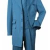 Mens 6 Button Double Breasted Vest Fashion Zoot Suit In Turquoise