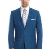 French Blue Men's Slim Fit 2 Button Wedding Suit - Basic Style