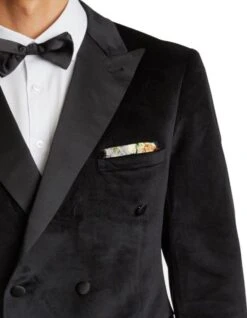 Double Breasted Tuxedo - Velvet Dinner Jacket With Pants In Color Black -Alberto Nardoni Shop Velvet Dinner Jacket with Pants Black