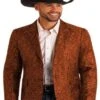 Western Blazer - Saco Vaquero Para Hombre - Paisley Blazer In Rust