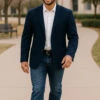 Western Blazers - Saco Vaquero Para Hombre - Paisley Blazer In Navy