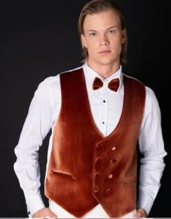 White And Orange Prom Tuxedo - Wedding - Groom Tuxedo Suit
