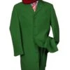 "Olive Green Classic Long Zoot Suit For Men - 2PC | 46R"