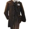 Pinstripe Zoot Suit Black And White Suit