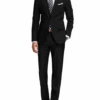 All Black Groomsmen Suits Mens Slim Fit Suit Solid Black