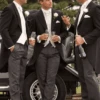 All Black Groomsmen Suits With Shirt And Tie Package