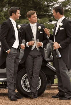 All Black Groomsmen Suits With Shirt And Tie Package