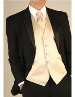 Black Tuxedo Suit - Vest,Tie & Bowtie Set
