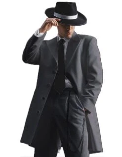 Gangster Suit - Mobster Suit - Mafia Suit For Mens Vested Long Tuxedo Zoot Suit In Black