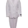 Boy White Suit - White Two Buttons Boys Husky Suit Cut Boy Suit