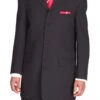 "Zoot Suit For Men - Long Black Poplin By Designer Brand"