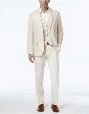 Cream Linen Suit