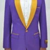 Dinner Jacket - Purple/Gold - Mens Wholesale Blazers