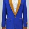 Dinner Jacket - Royal Blue/Gold - Mens Wholesale Blazers
