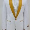 Dinner Jacket - White/Gold - Mens Wholesale Blazers