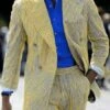 Double Breasted Seersucker Suit - Yellow Suit - Summer Suit