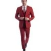 Title Skinny Fit Suit - Extra Slim Fit Prom Suit Brick Ultra Slim Fit 3-Piece Prom Suit