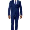 Title Skinny Fit Suit - Extra Slim Fit Prom Suit Indigo Blue Ultra Slim Fit 3-Piece Prom Suit