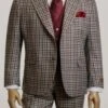 Steve Harvey Suit - Peak Lapel Modern Fit - No Pleated Pants Designer Brand Multicolor 3 Piece Vested Suit