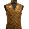 Sparkly Bow Tie Satin Shiny Sequin Dress Tuxedo Wedding Vest/bow Tie Set Gold - Men's Neck Ties - Mens Dress Tie - Trendy Mens Ties