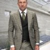 Statement ITALY Suit - Super 150's Wool Suit Statement Men's 3 Piece Modern Fit 100% Wool Suit - Wide Lapel Vest