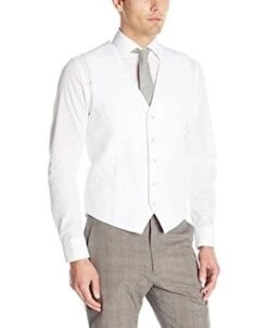 Mens Linen Vest And Pants Set - Wedding Summer Vestin White