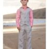 Mens Linen Vest And Pants Set - Wedding Summer Vestin Gray