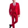 Skinny Fit Suit - Extra Slim Fit Suit Red Ultra Slim Fit 3-Piece Prom Suit