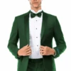 Men's Two Button Slim Fit Wedding & Prom Tuxedo In Hunter Green