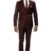 Skinny Fit Suit - Extra Slim Fit Suit Burgundy Ultra Slim Fit 3-Piece Prom Suit