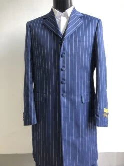 Men Light Blue Gangster Zoot Suit