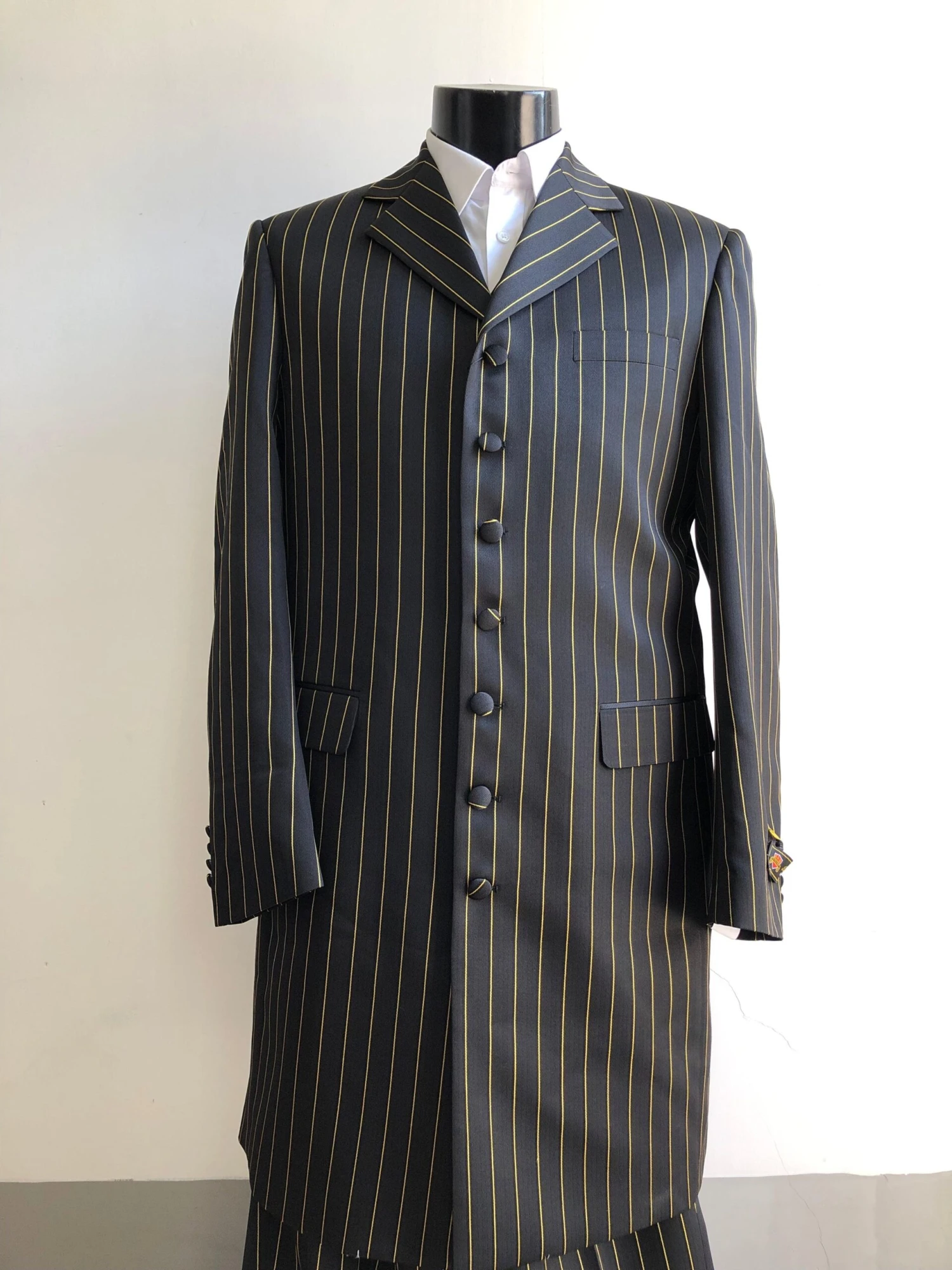 Mens Black Gangster Zoot Suit 1 Mens Black Gangster Zoot Suit