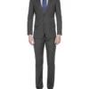 Gray Groomsmen Suits Mens Slim Modern Suit Grey