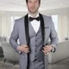 Men Grey Groom Suit Groomsmen Suit