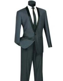 Men Groomsmen Suit Grey