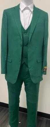 Green Big And Tall Linen Suit
