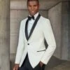 Mens Designer Ivory & Black TraditionalDinner Jacket
