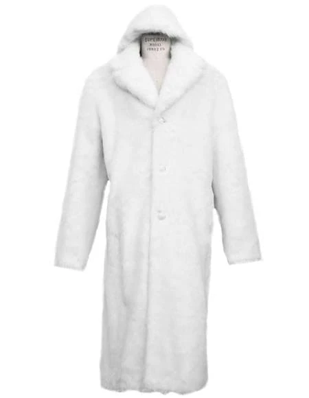 Mens Overcoat -Mens Long Wool Topcoats- Topcoat For Men-Men's Long Length Faux Fur Coat Full Length Overcoat ~ Long Men's Dress Topcoat - Winter Coat + Arctic White 1 Mens Overcoat -Mens Long Wool Topcoats- Topcoat For Men-Men's Long Length Faux Fur Coat Full Length Overcoat ~ Long Men's Dress Topcoat - Winter Coat + Arctic White