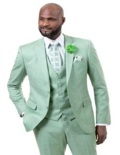 Men Suit Green Sage Suit Light
