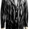Velour Men's Blazer Jacket Men's Entertainer Black Silver Velvet Cool Sparkly Zebra Print Suit
