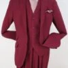Mens Suit - Classic Fit Suit - Pleated Pants - Peak Lapel Vested 3 Piece Suit