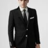 Wholesale Mens Jackets - Wholesale Blazer - Black Blazer With White Buttons