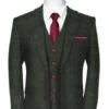 Herringbone Pattern- Mens 1930 Suit -1930s Tuxedo - Green Suit